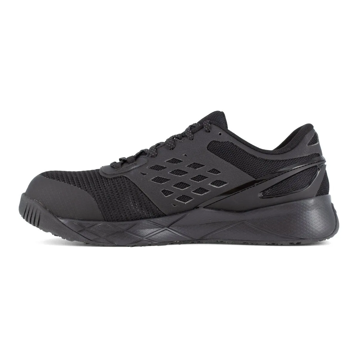 Reebok Men's Black Athletic Nanoflex TR Lace Up Work Shoe