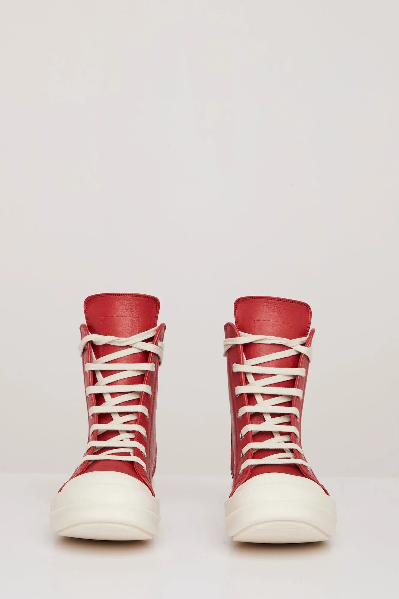 Rick Owens Mens Ramone Sneakers in Cardinal Red