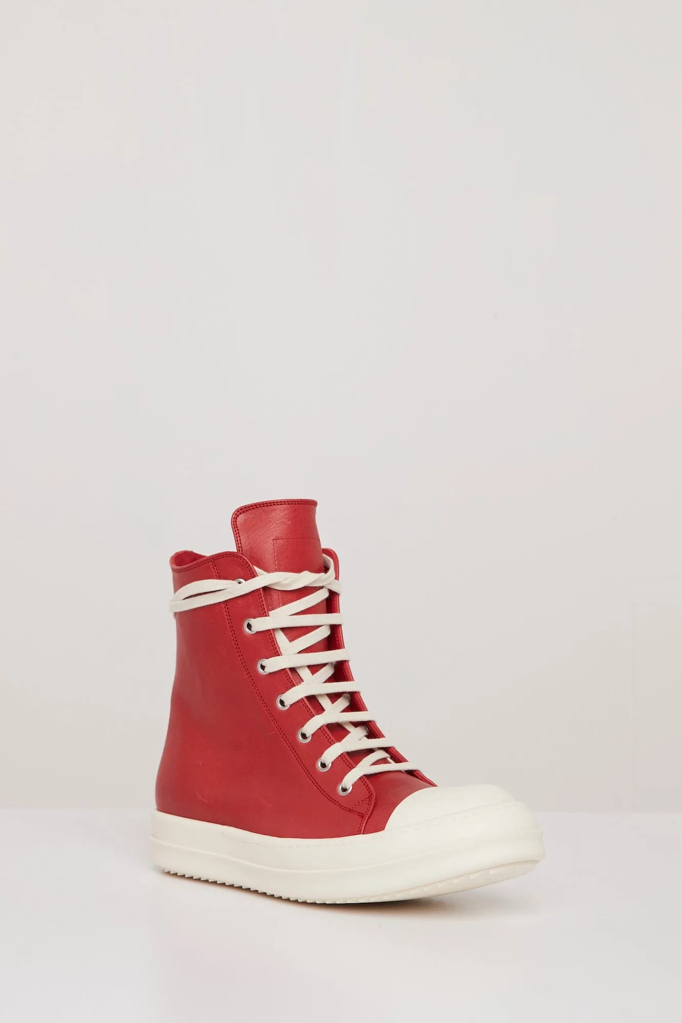Rick Owens Mens Ramone Sneakers in Cardinal Red