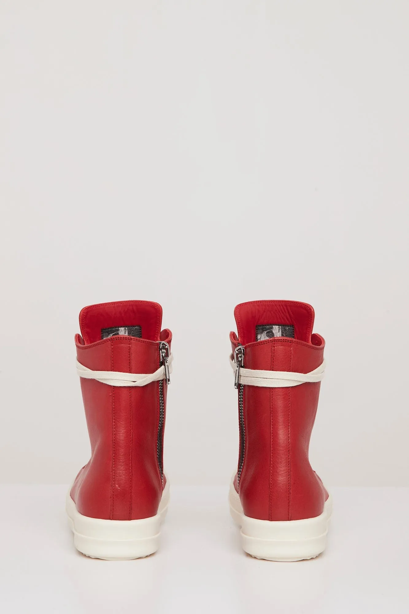 Rick Owens Mens Ramone Sneakers in Cardinal Red