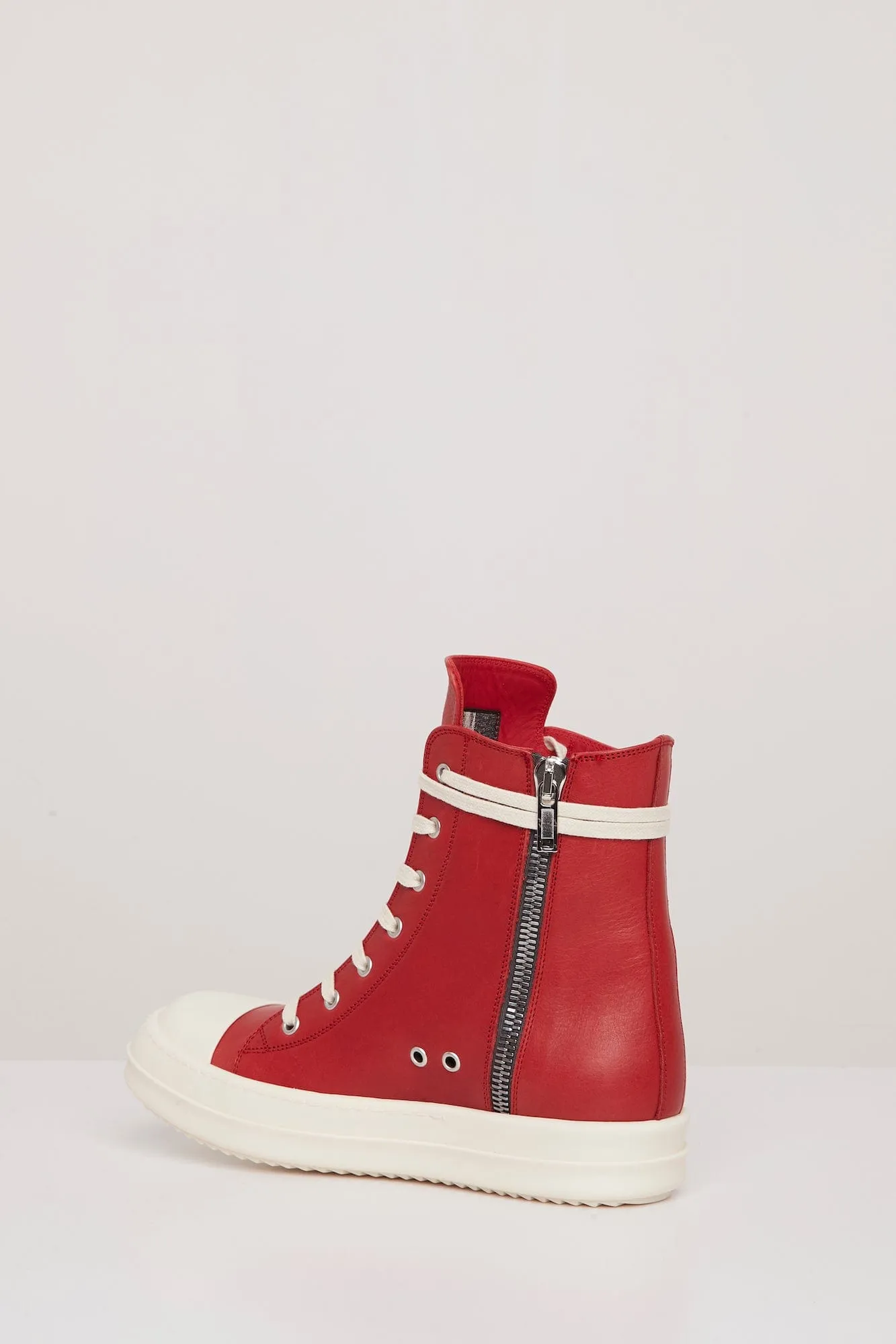 Rick Owens Mens Ramone Sneakers in Cardinal Red