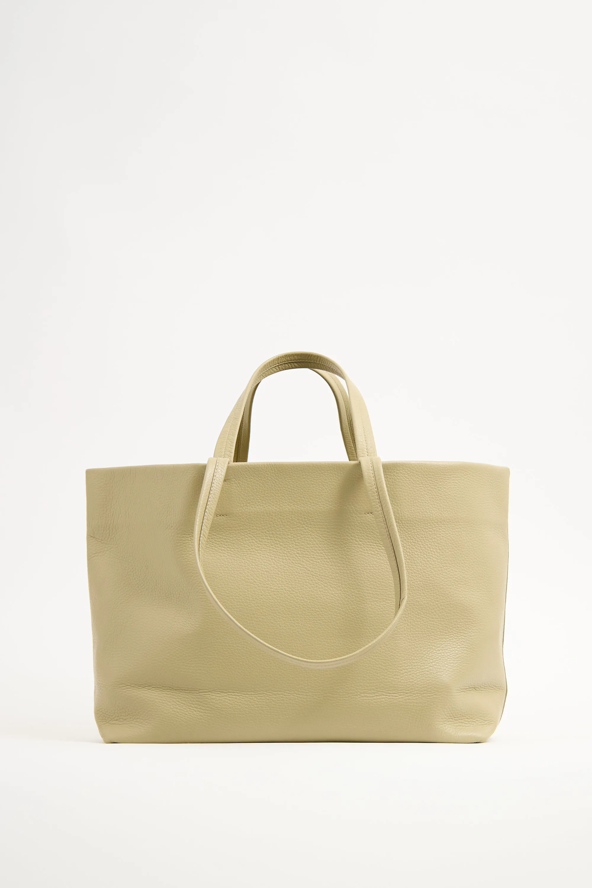 Sage Green Leather Classic Easy Tote
