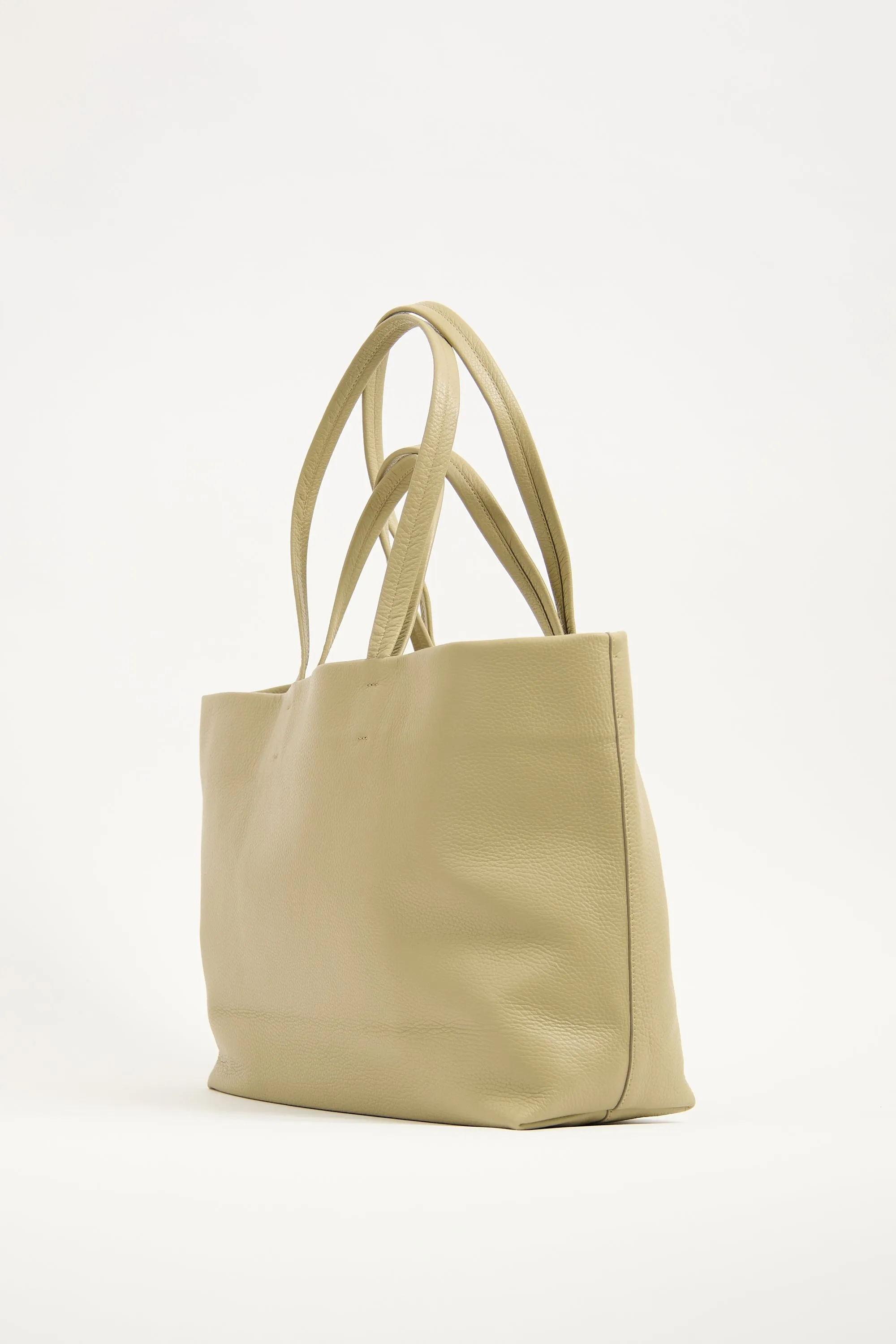 Sage Green Leather Classic Easy Tote