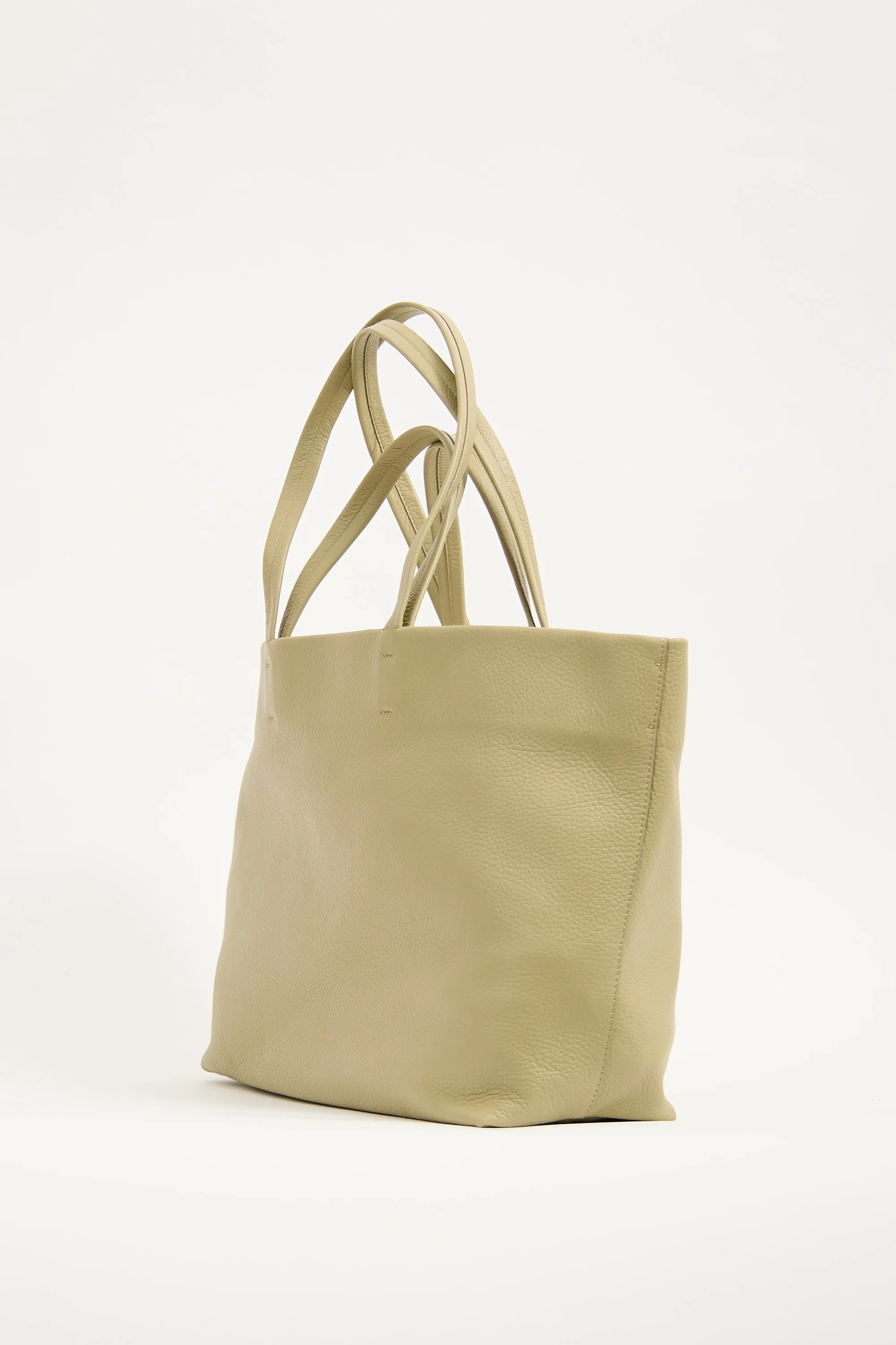 Sage Green Leather Classic Easy Tote