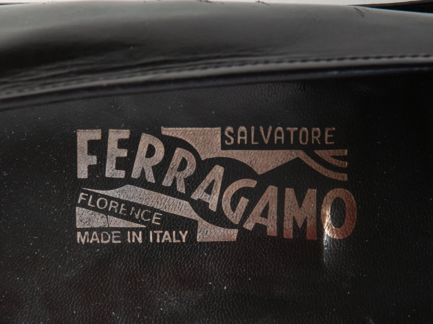 Salvatore Ferragamo Black Leather Loafers