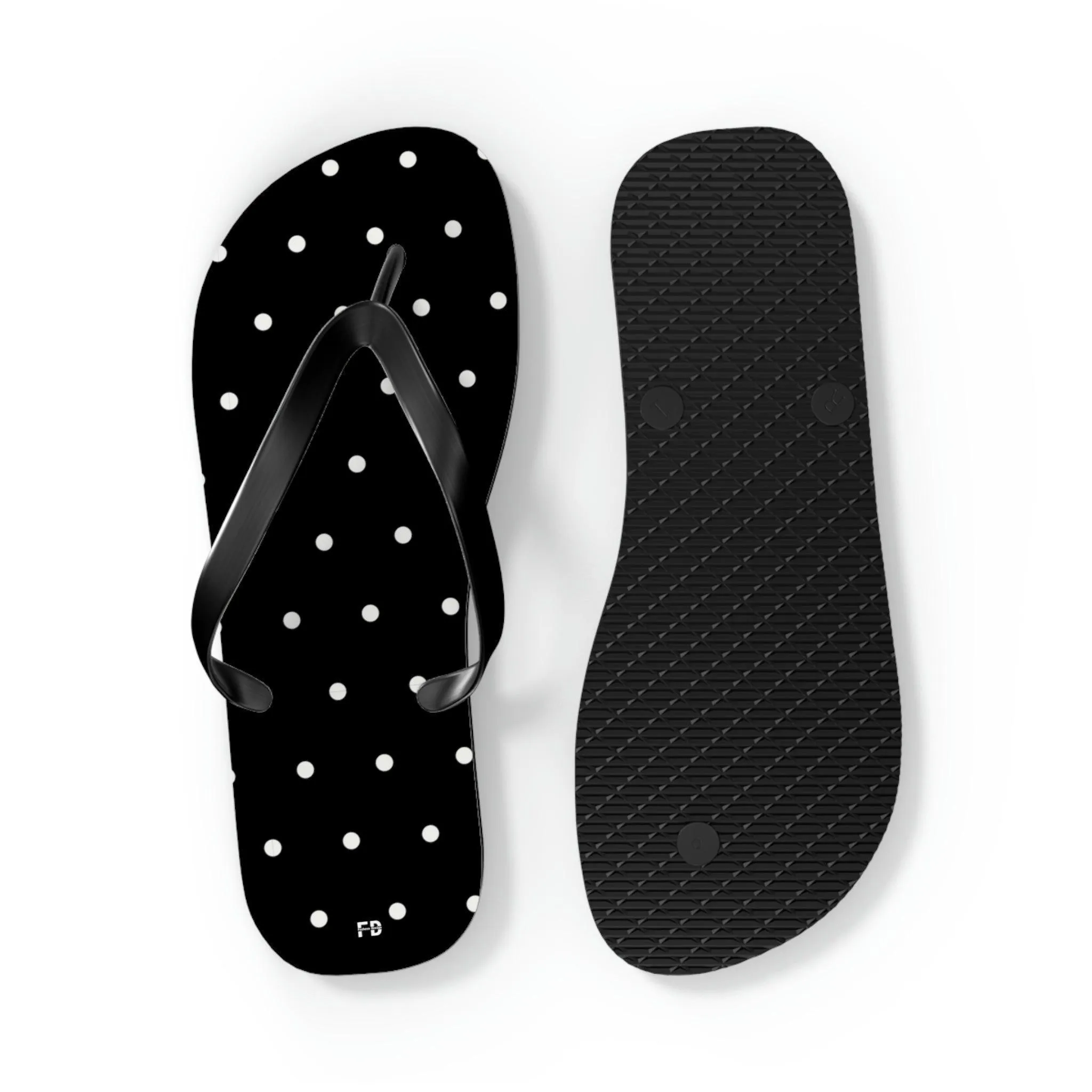 Sandals - Fashion Comfortable T- Strap Thong Flip Flops Black And White -- FORHERA Design