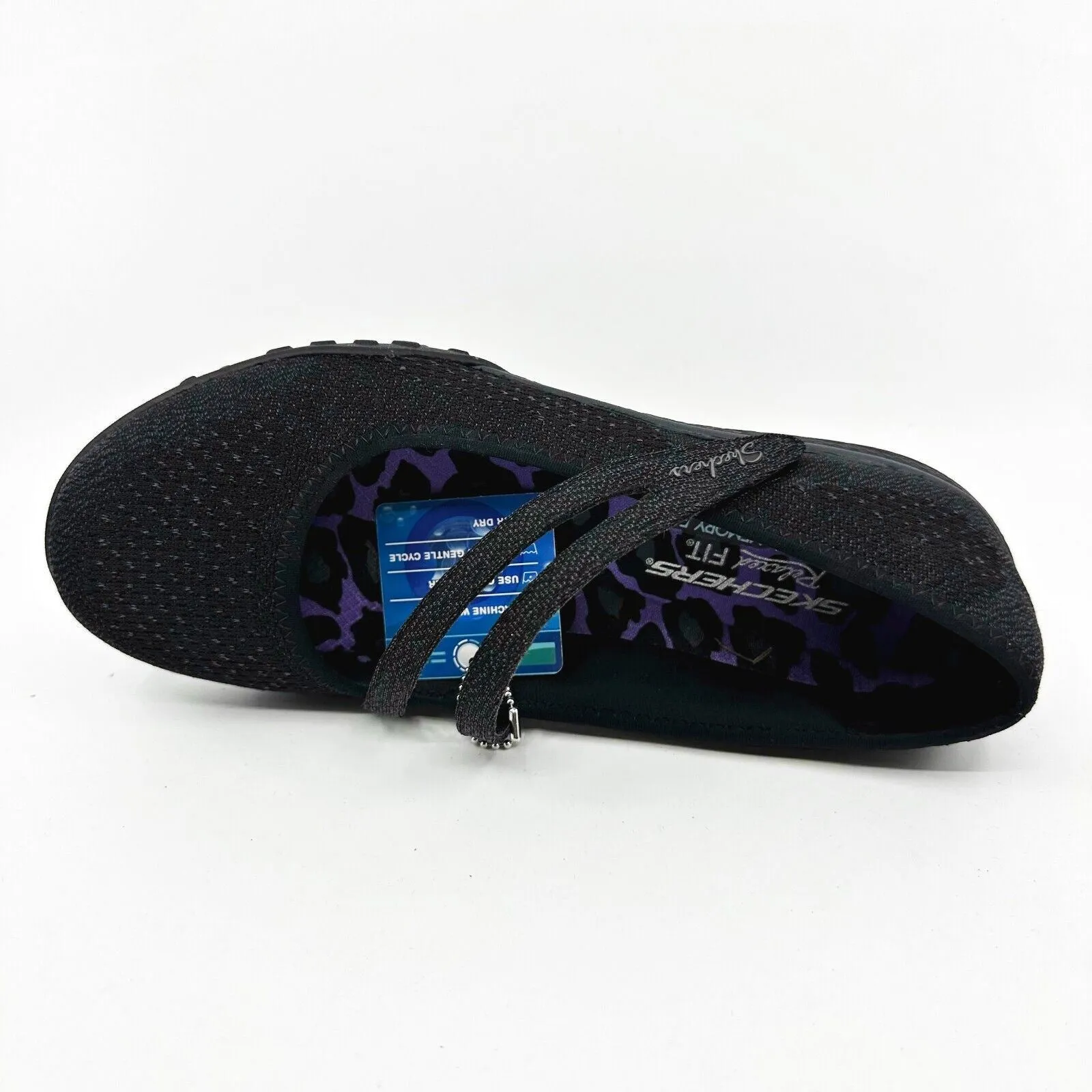 Skechers Breathe Easy Sympathize Black Womens Size 7.5 Slip On Shoes