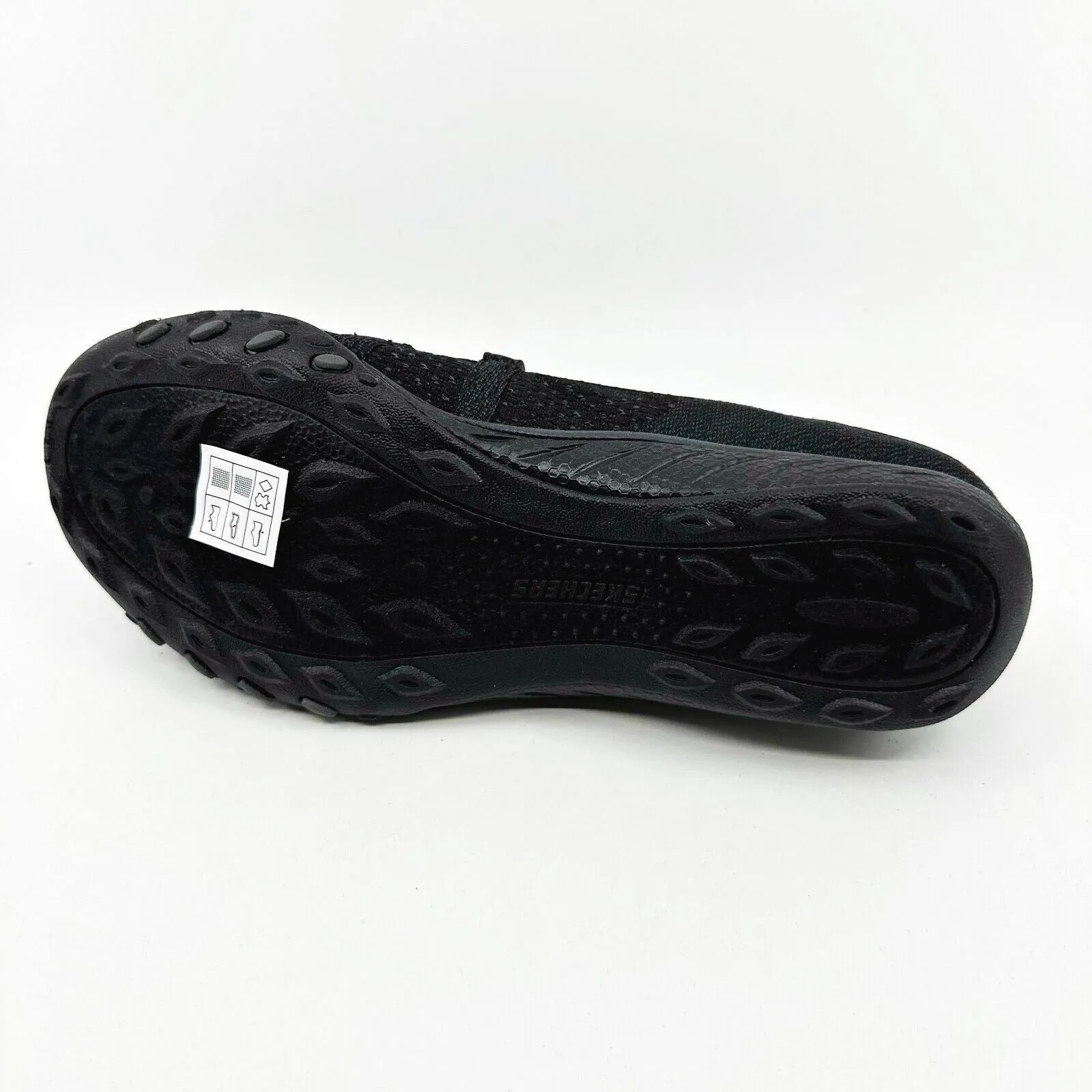 Skechers Breathe Easy Sympathize Black Womens Size 7.5 Slip On Shoes