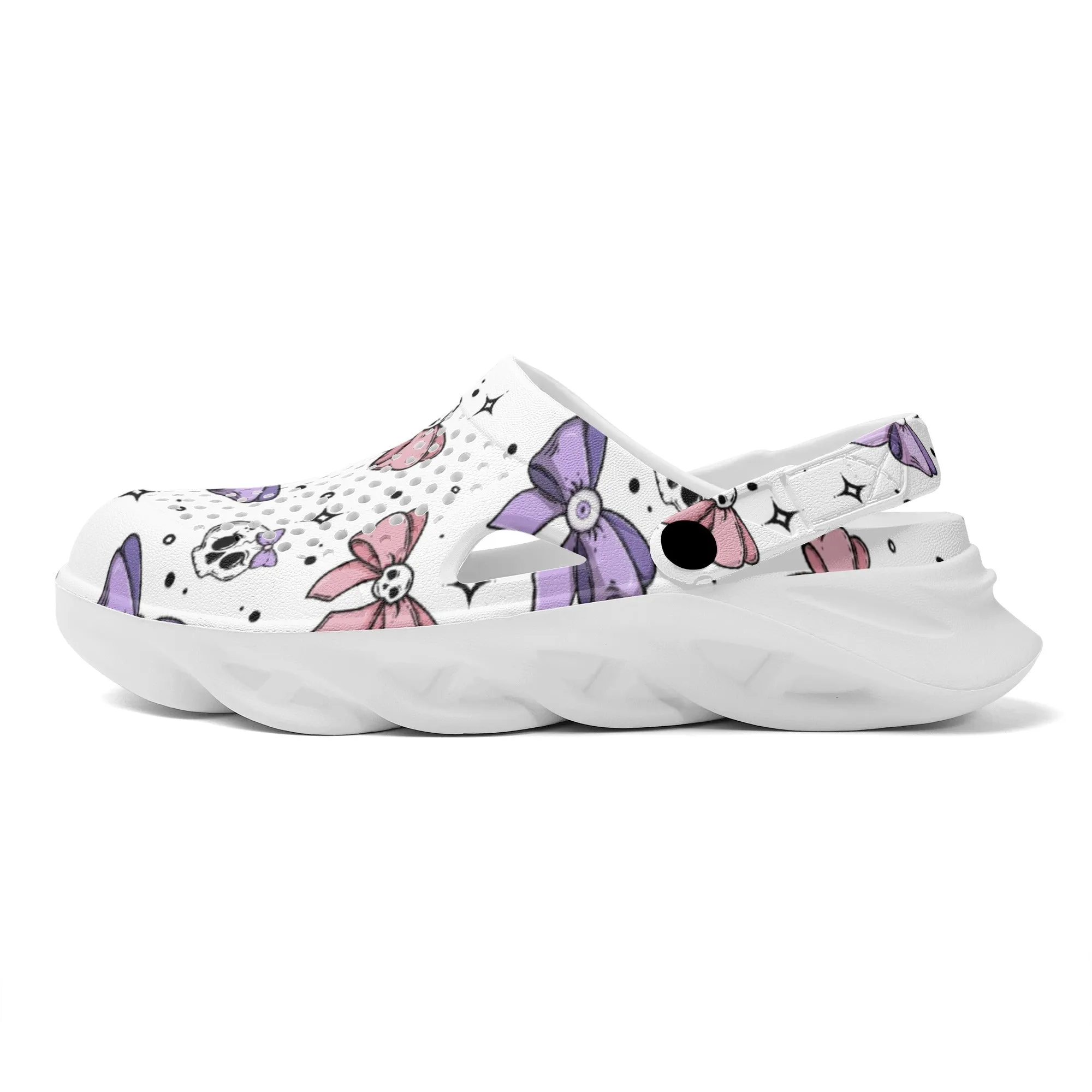 Skulls And Bows Hollow Out Clogs