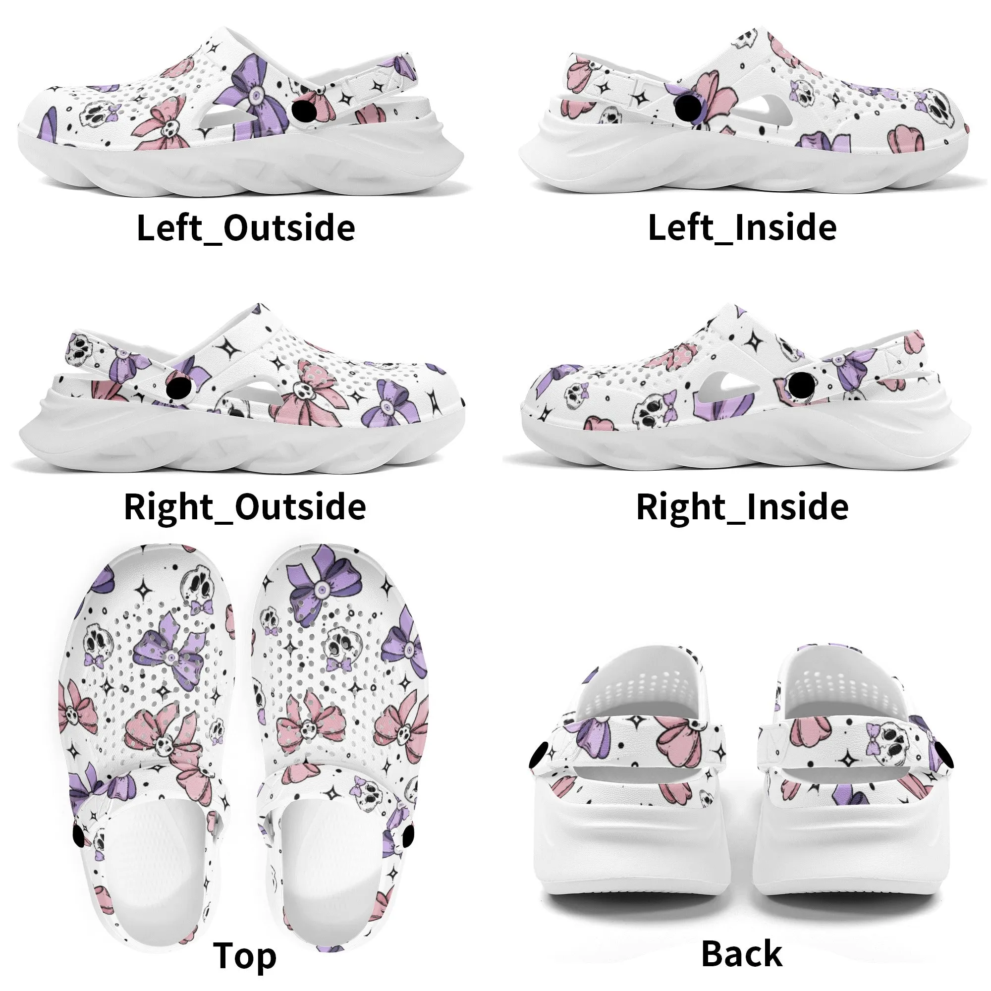 Skulls And Bows Hollow Out Clogs