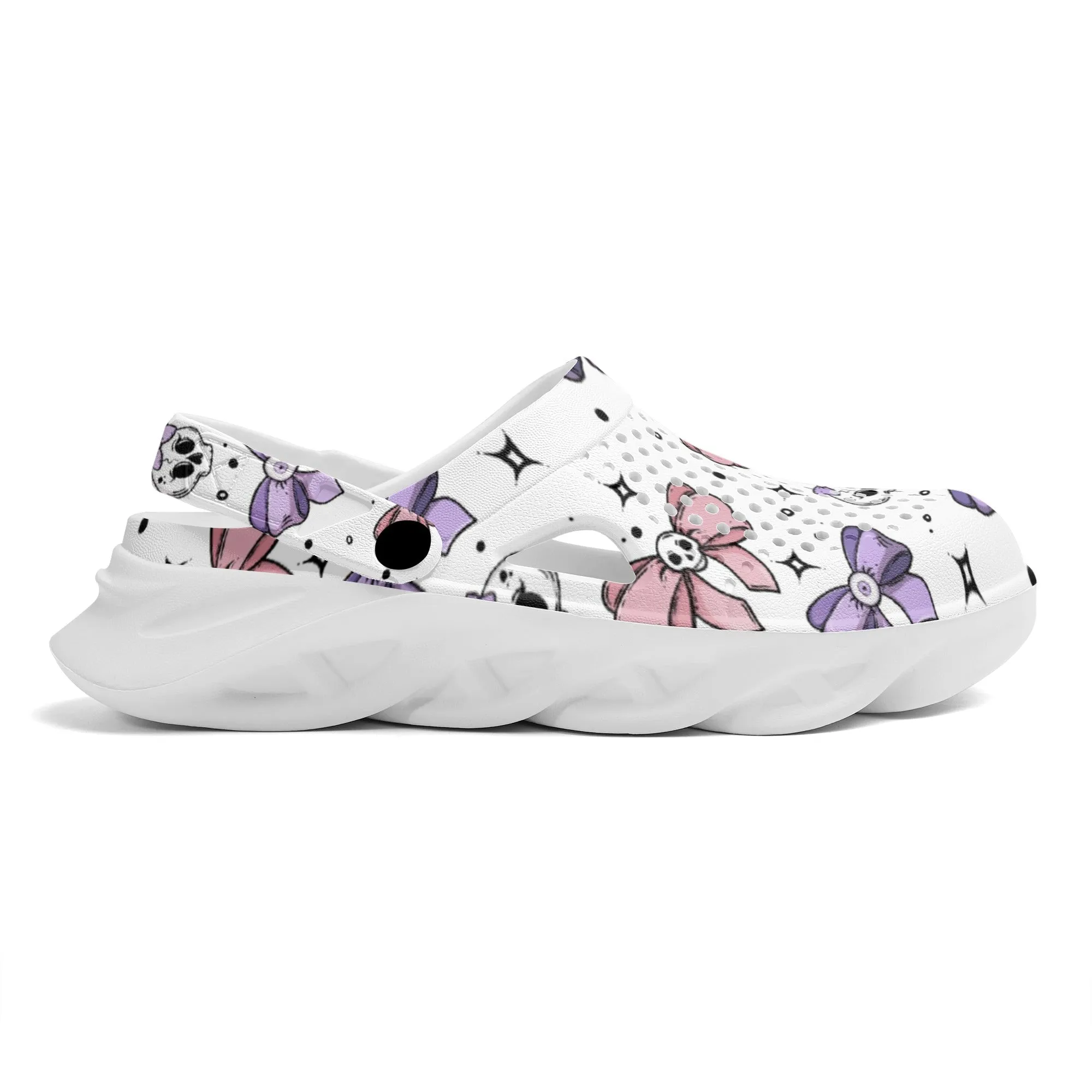 Skulls And Bows Hollow Out Clogs
