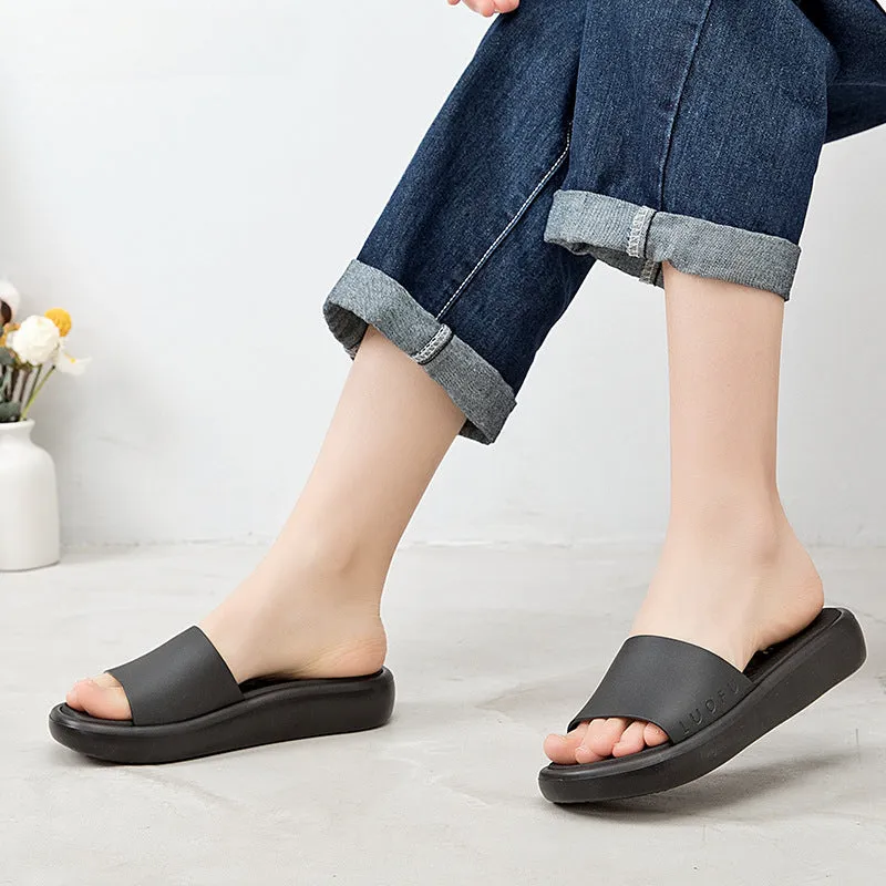 Slippers women's summer wear new flip-flops, thick-soled soft soles, comfortable home comfort, non-slip casual beach shoes