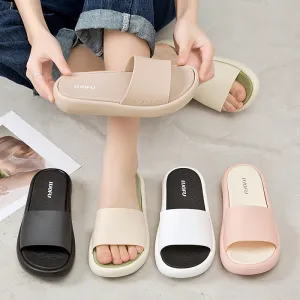 Slippers women's summer wear new flip-flops, thick-soled soft soles, comfortable home comfort, non-slip casual beach shoes