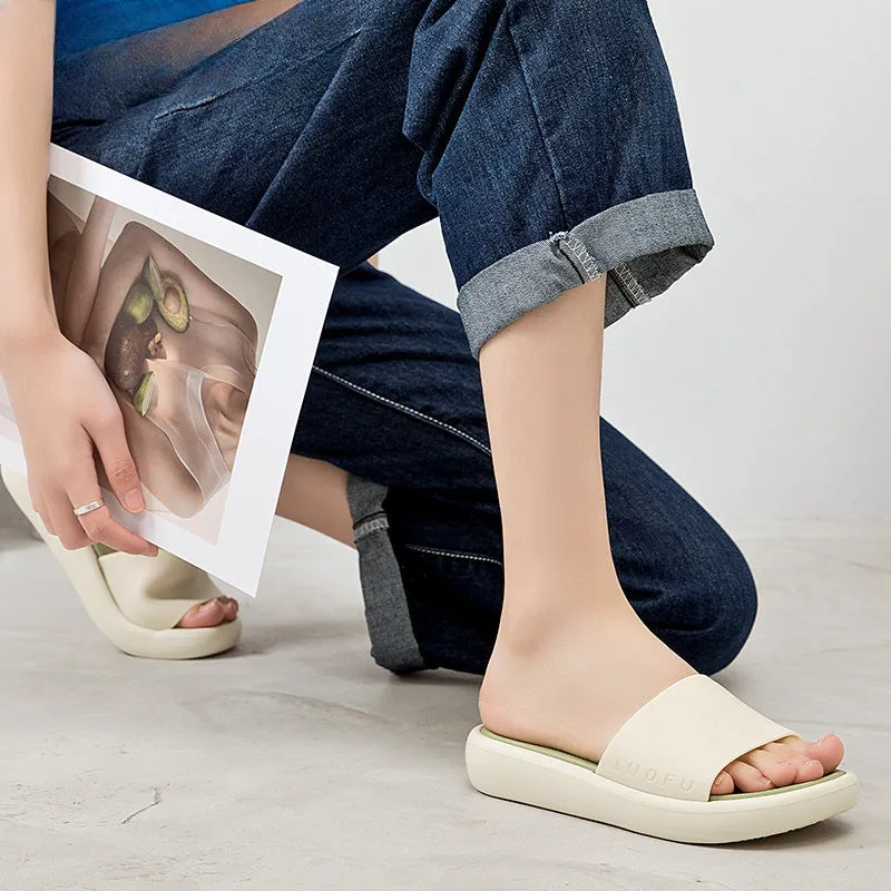 Slippers women's summer wear new flip-flops, thick-soled soft soles, comfortable home comfort, non-slip casual beach shoes