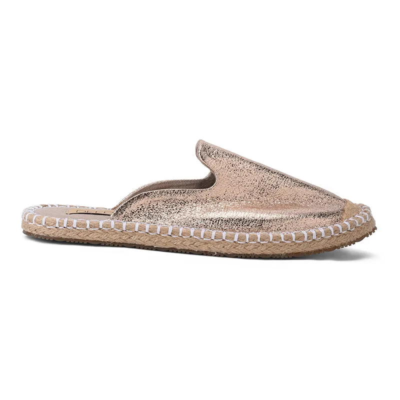 STELLA MULES - ROSE GOLD FOILED LEATHER