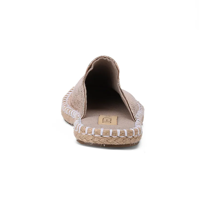 STELLA MULES - ROSE GOLD FOILED LEATHER