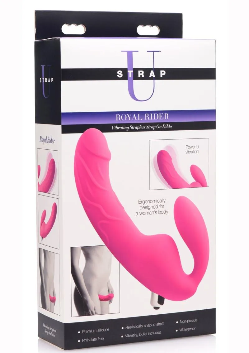 Strap U Royal Rider Vibrating Silicone Strapless Strap-On