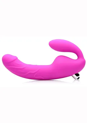 Strap U Royal Rider Vibrating Silicone Strapless Strap-On