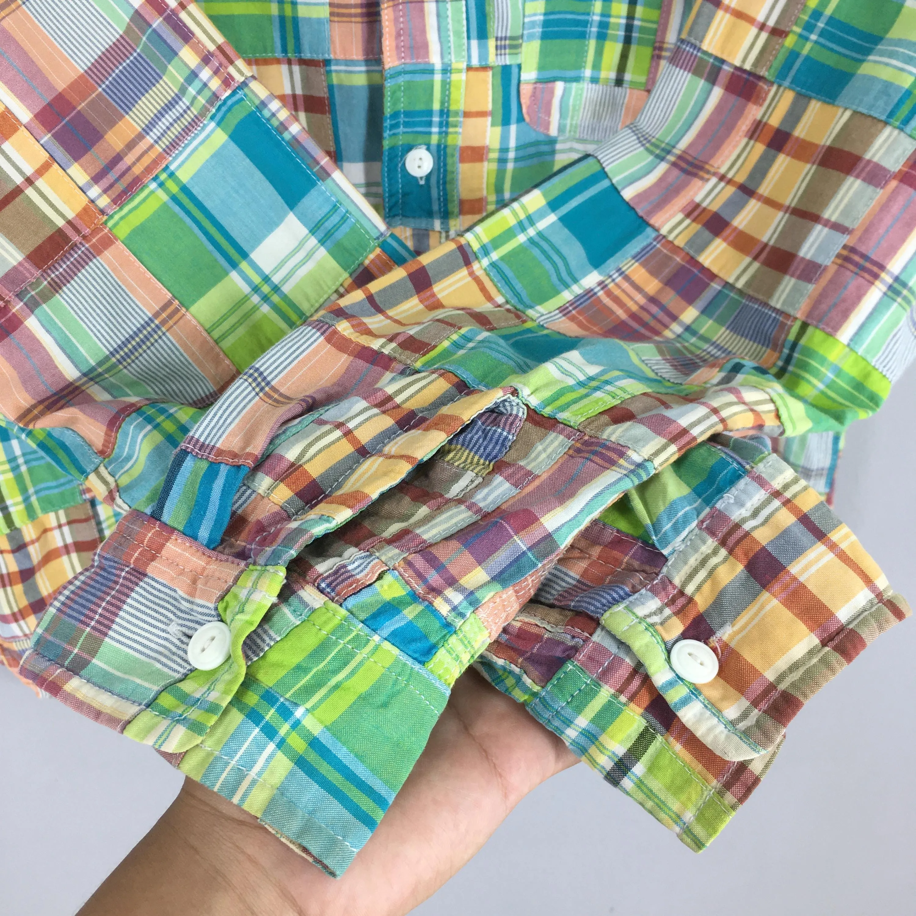 Stussy Patchwork Boro Checkered Flannel Shirt Large