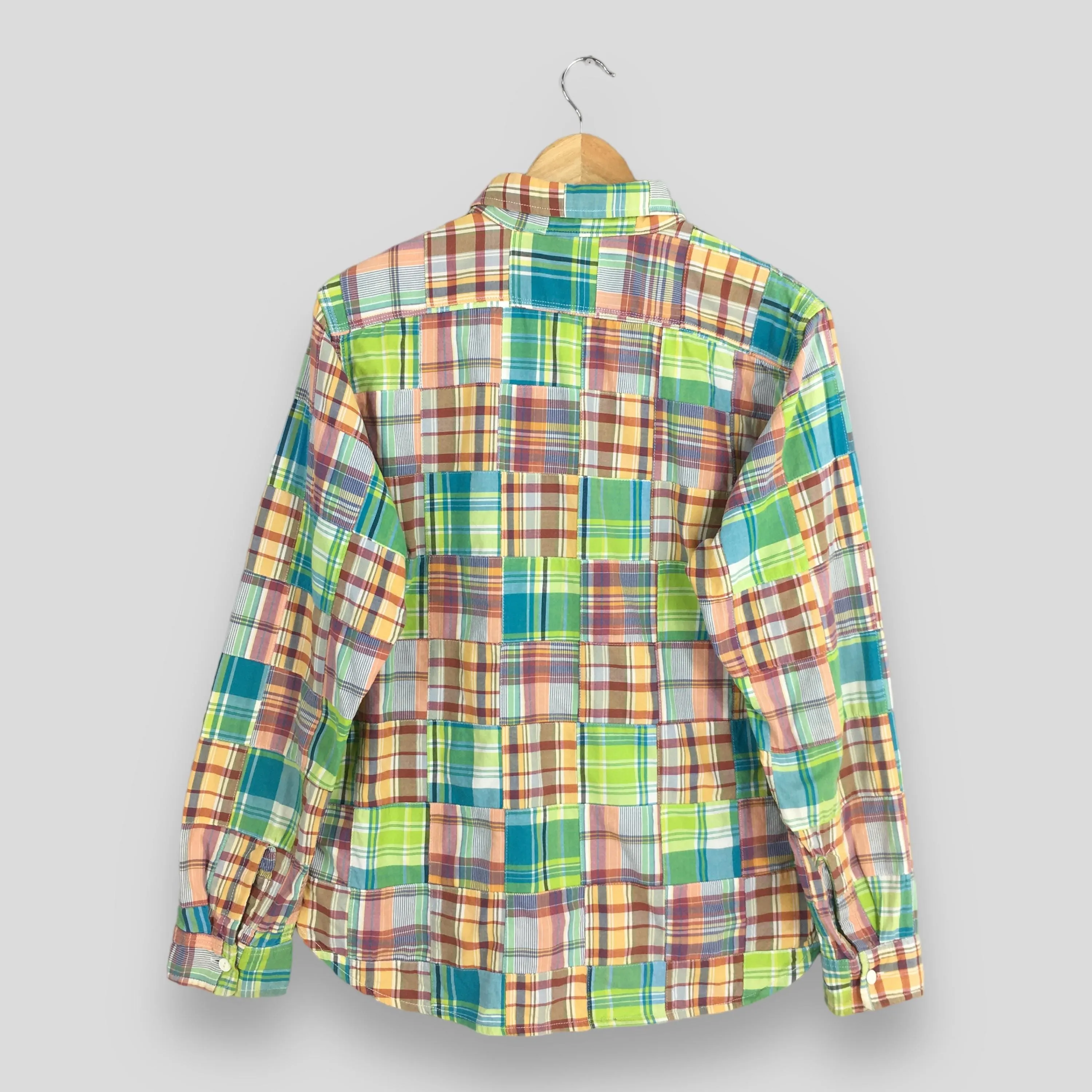 Stussy Patchwork Boro Checkered Flannel Shirt Large