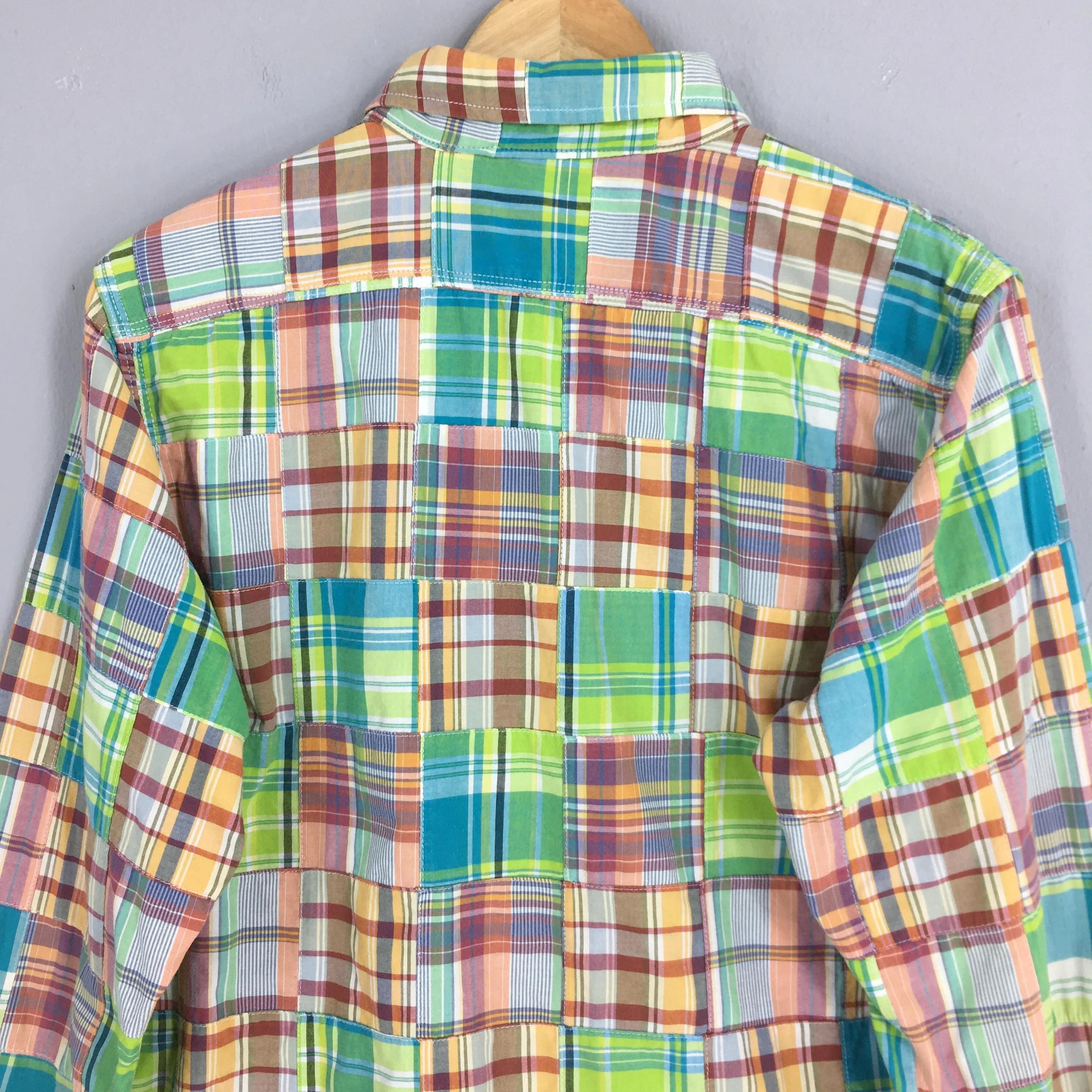 Stussy Patchwork Boro Checkered Flannel Shirt Large