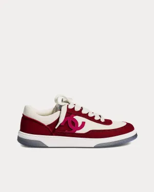 Suede Kidskin Burgundy / White Low Top Sneakers