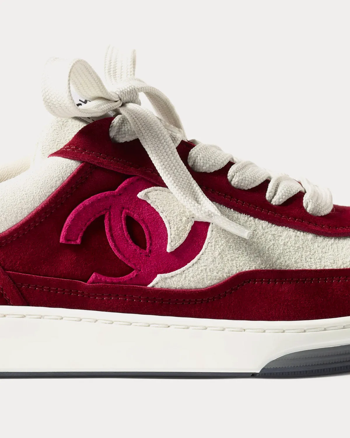 Suede Kidskin Burgundy / White Low Top Sneakers