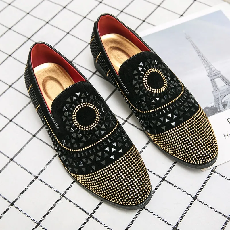 Sun Black Crystal Shoes
