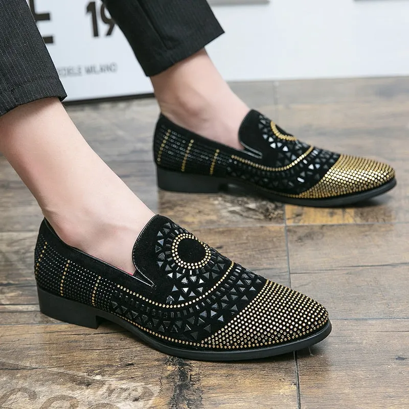 Sun Black Crystal Shoes