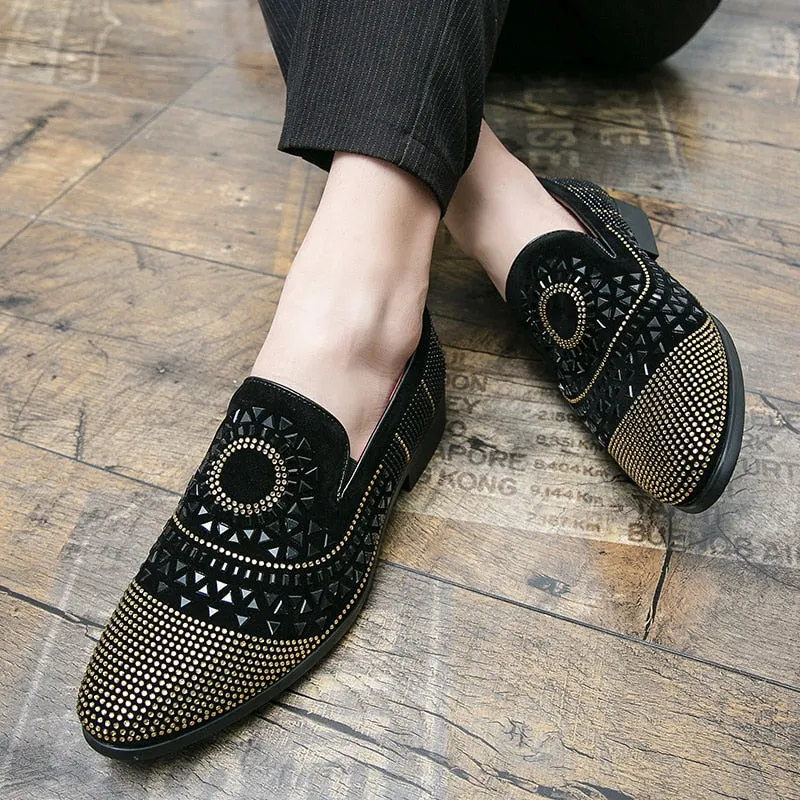 Sun Black Crystal Shoes