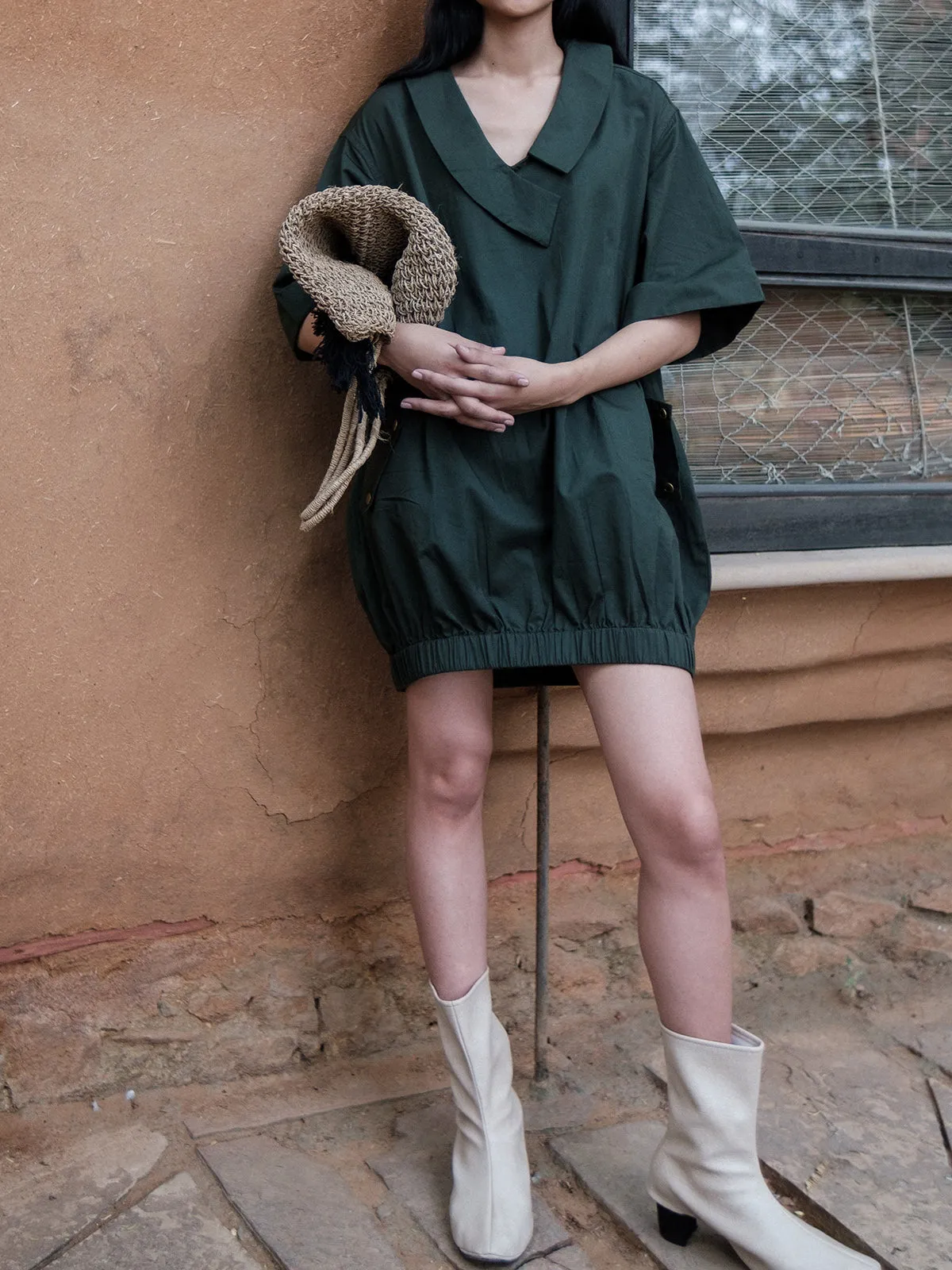 Sydney Shift Dress Deep Green
