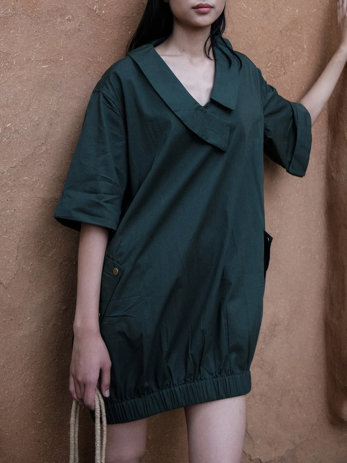Sydney Shift Dress Deep Green