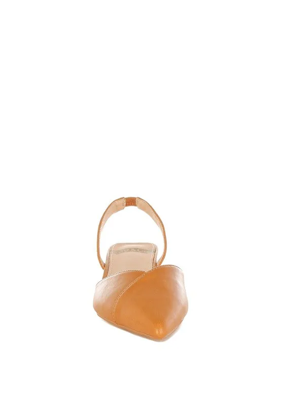 Tijay Soft Real Leather Slingback Sandals