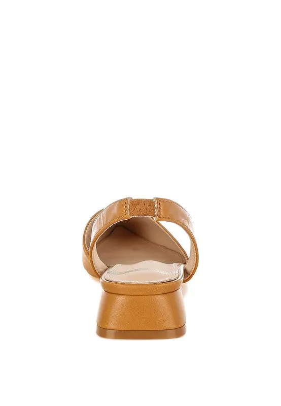 Tijay Soft Real Leather Slingback Sandals