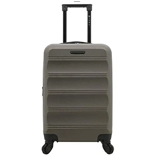 TPRC Carlow 3-Piece Hardside Expandable Spinner Luggage Set, Coffee Brown, (20/24/28)