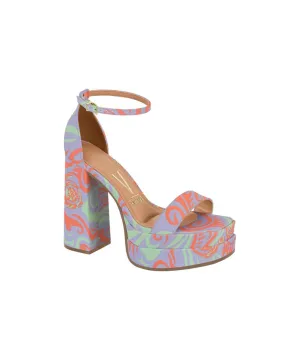 VIZZANO HEELED PATTERNED SANDAL
